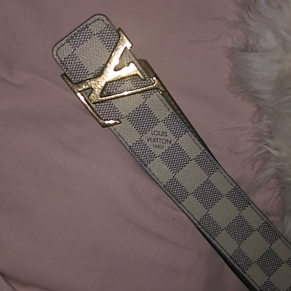 Louis Vuitton checkered monogram belt